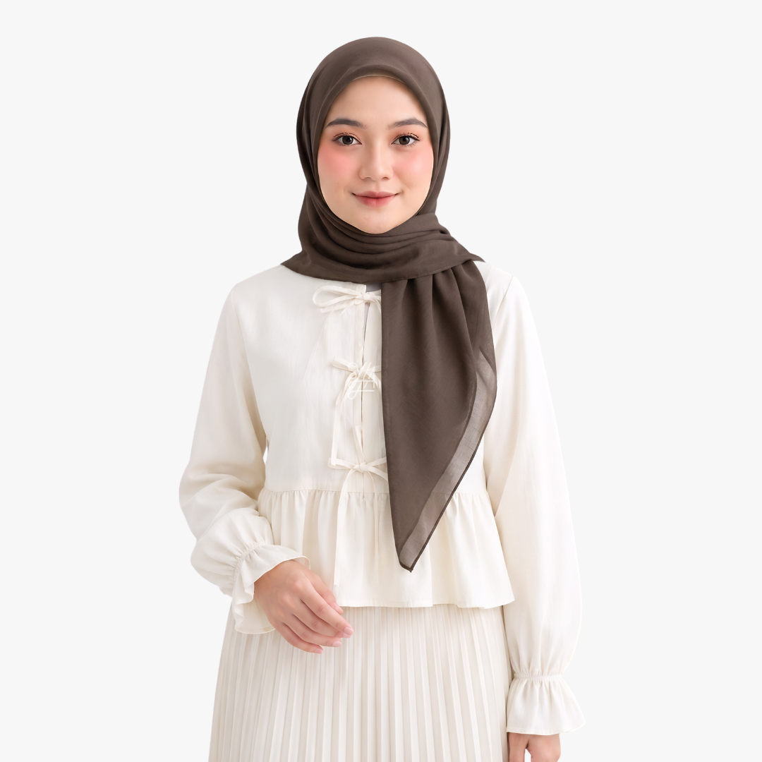 Hijab Segiempat Paris Polos