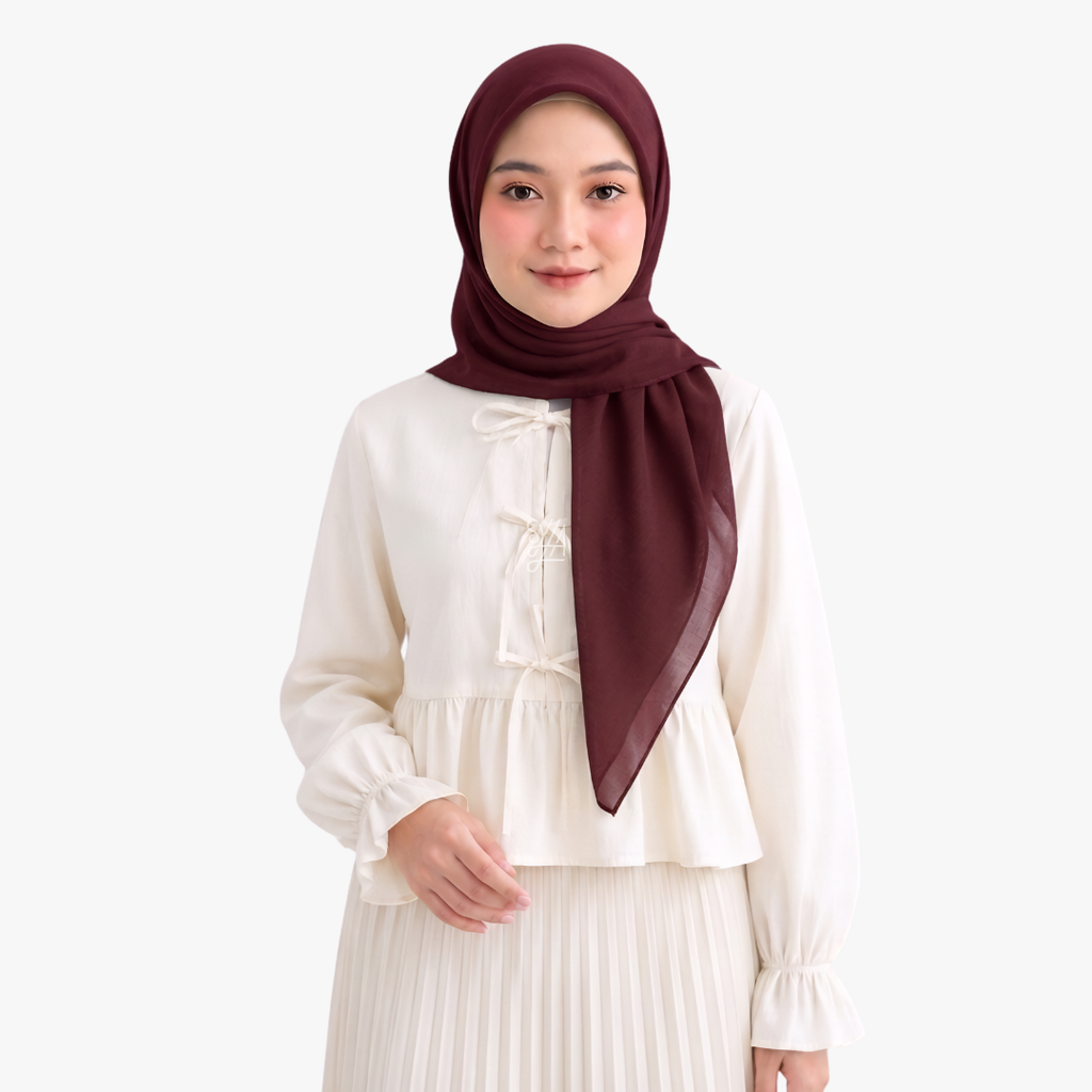 Hijab Segiempat Paris Polos