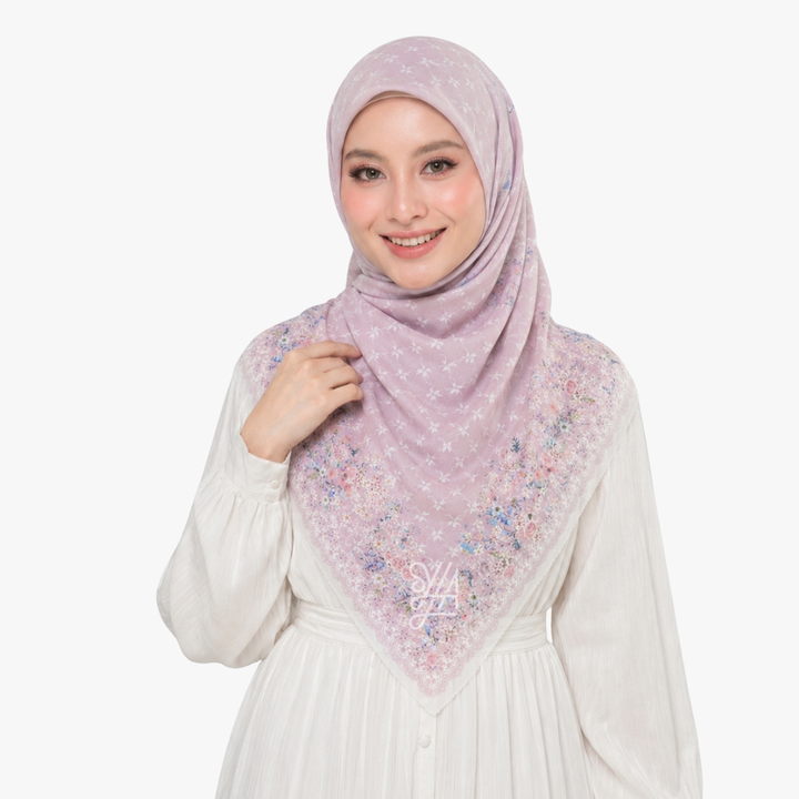 Jilbab Voal Motif Premium - Sheena Series