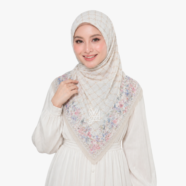 Jilbab Voal Motif Premium - Sheena Series