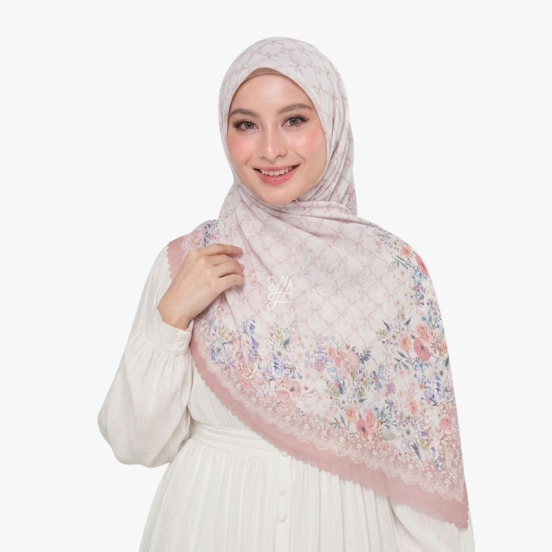 Jilbab Voal Motif Premium - Sheena Series
