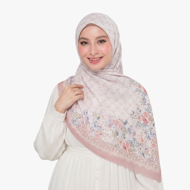 Jilbab Voal Motif Premium - Sheena Series