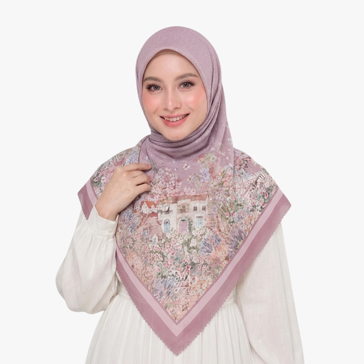 Jilbab Voal Motif Premium - Shanza Series
