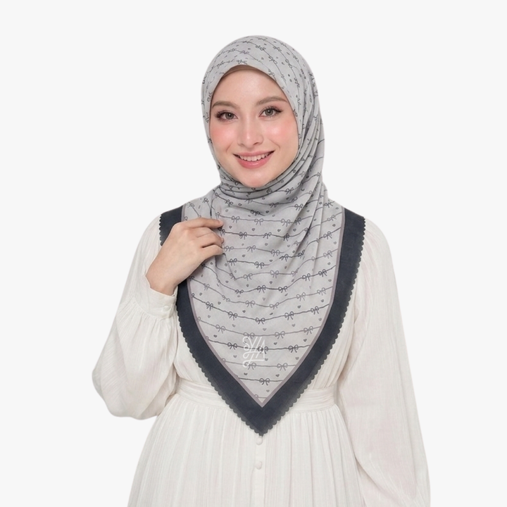 Jilbab Voal Motif Premium - Sabella Series