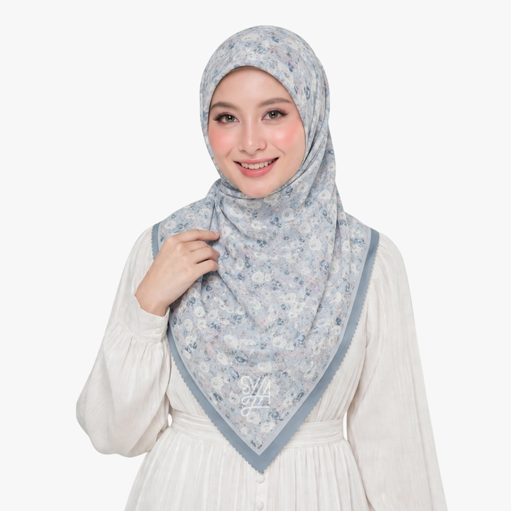 Jilbab Voal Motif Premium - Shanum Series