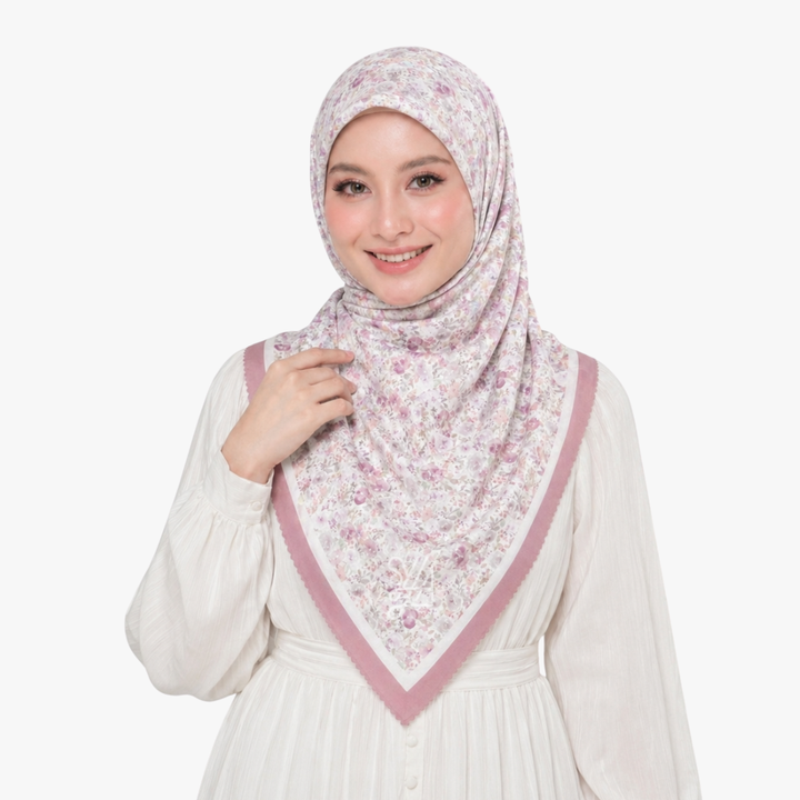 Jilbab Voal Motif Premium - Shanum Series