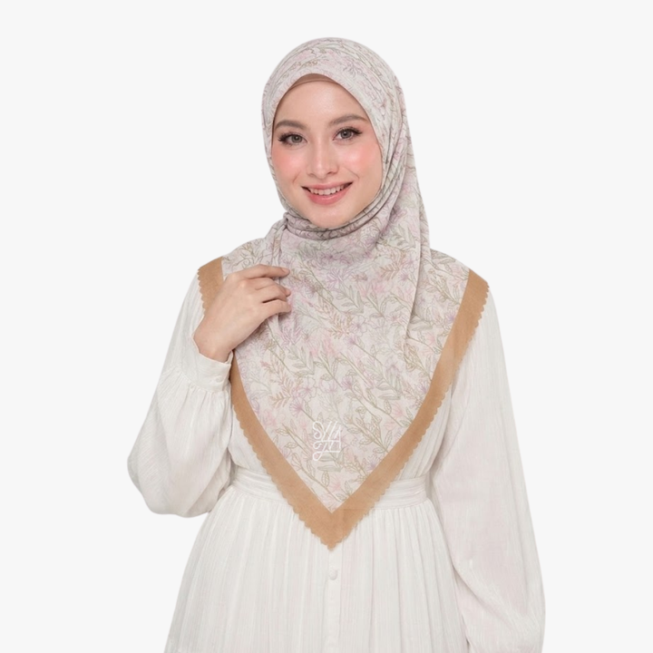 Jilbab Voal Motif Premium - Selva Series