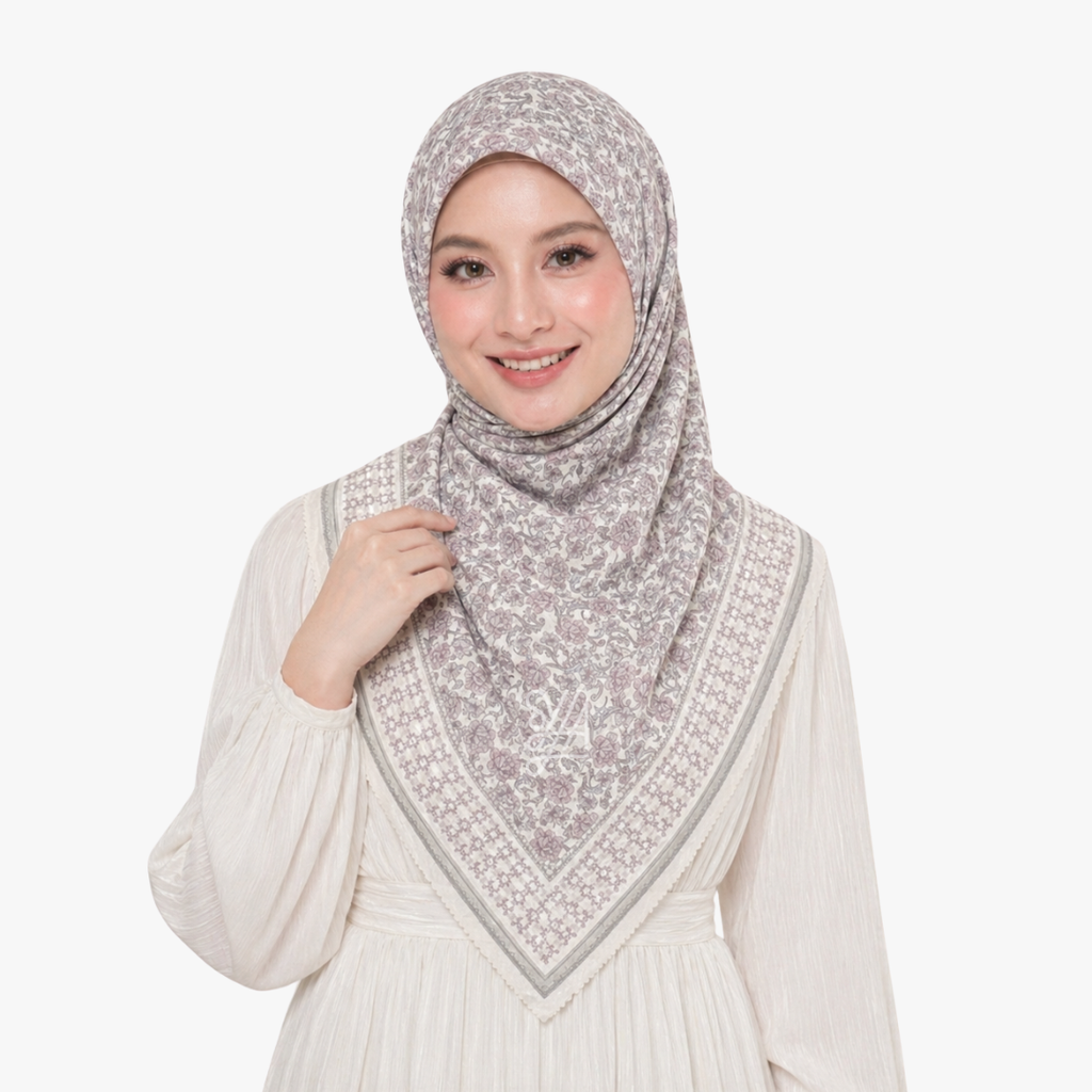 Hijab Voal Motif Premium - Seroja Series