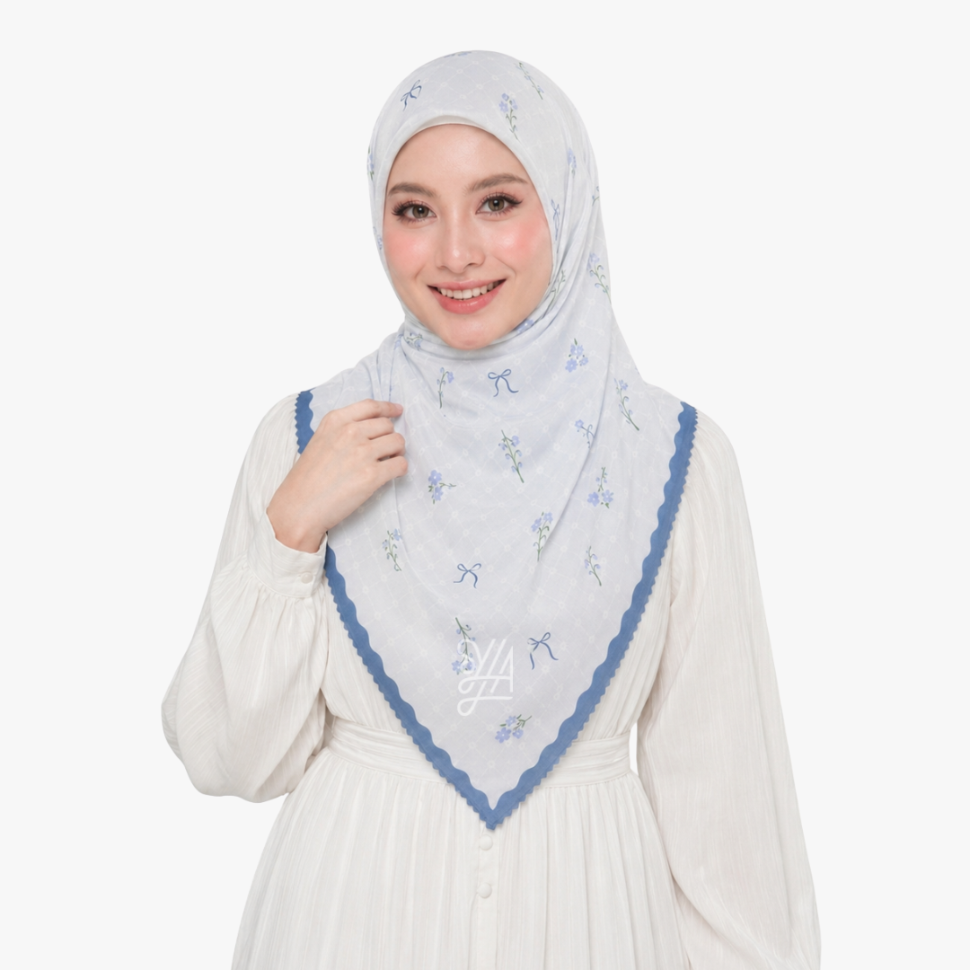 Jilbab Voal Motif Premium - Syazana Series