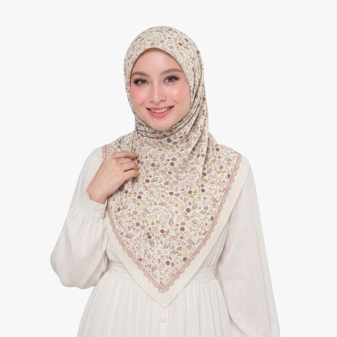 Jilbab Voal Motif Premium - Syahla Series