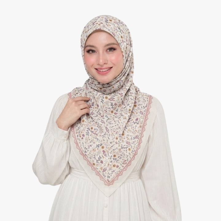 Jilbab Voal Motif Premium - Syahla Series