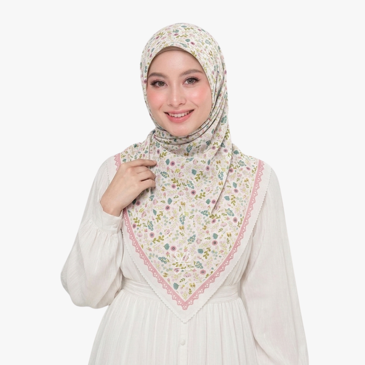 Jilbab Voal Motif Premium - Syahla Series