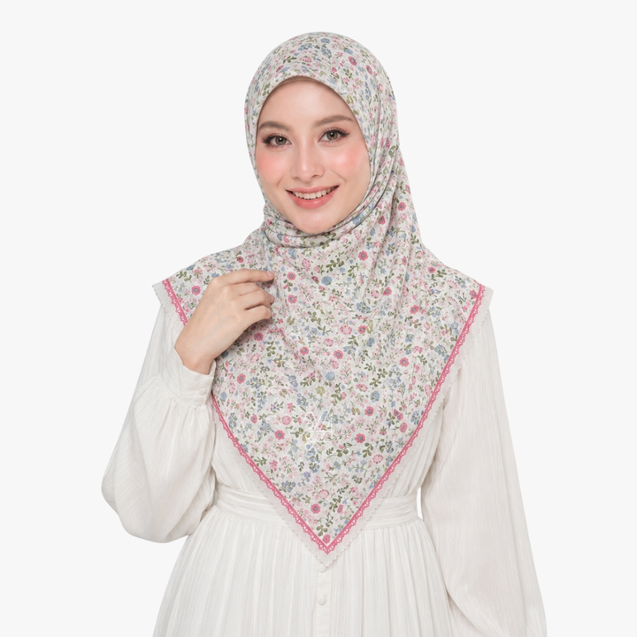 Jilbab Voal Motif Premium - Syahla Series