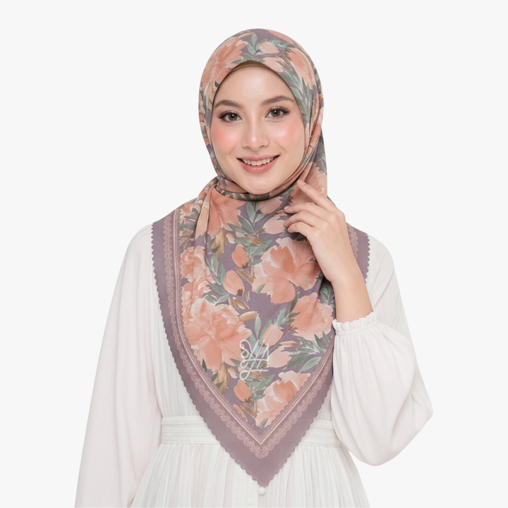 Jilbab Voal Motif Premium - Summerine Series