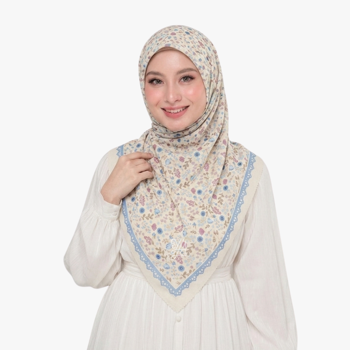 Jilbab Voal Motif Premium - Syahla Series
