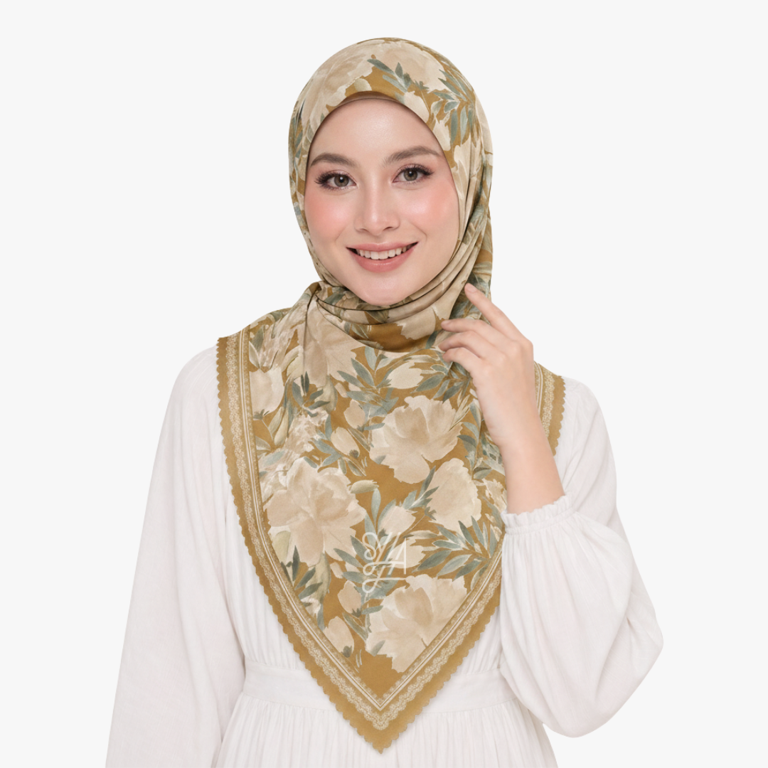 Jilbab Voal Motif Premium - Summerine Series