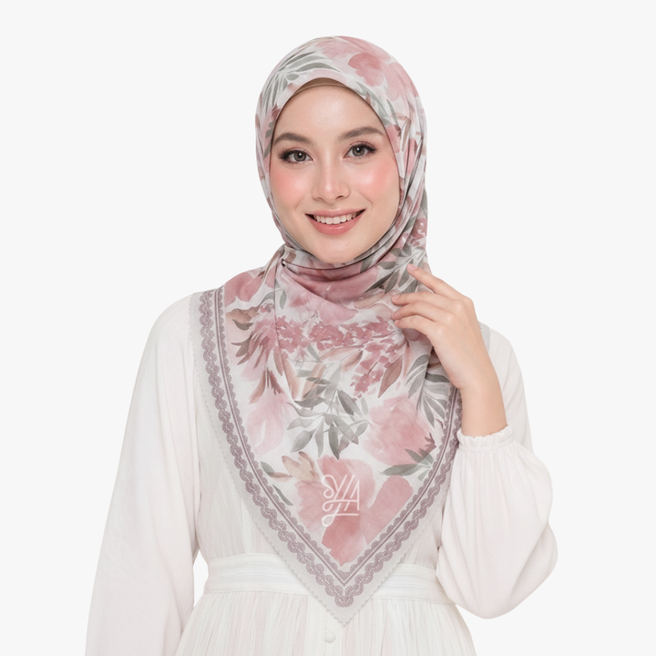 Jilbab Voal Motif Premium - Summerine Series