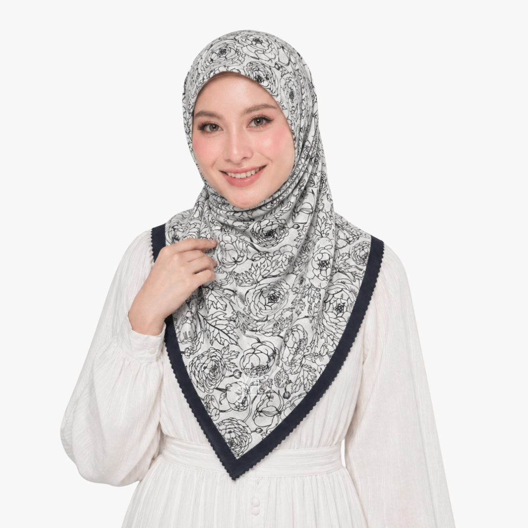 Hijab Voal Motif Premium - Stevie Series