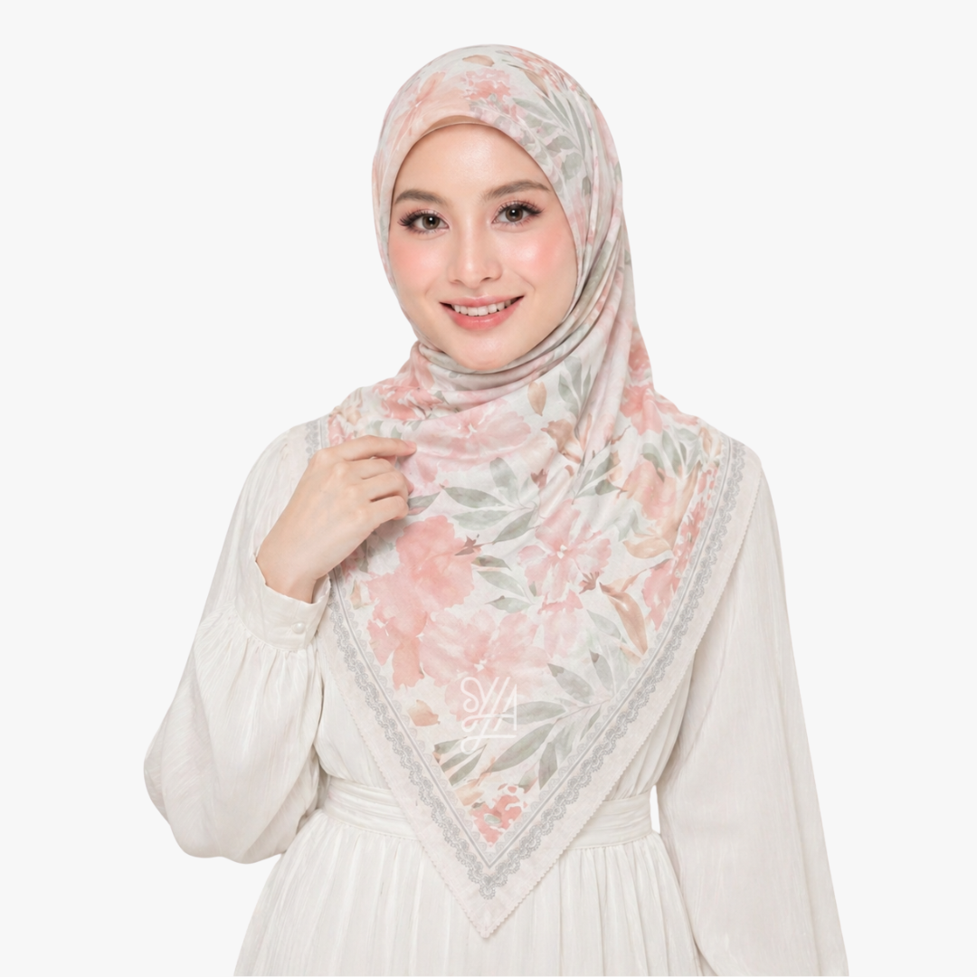 Jilbab Voal Motif Premium - Summerine Series