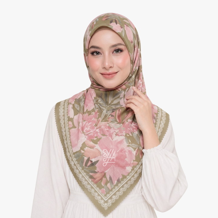 Jilbab Voal Motif Premium - Summerine Series