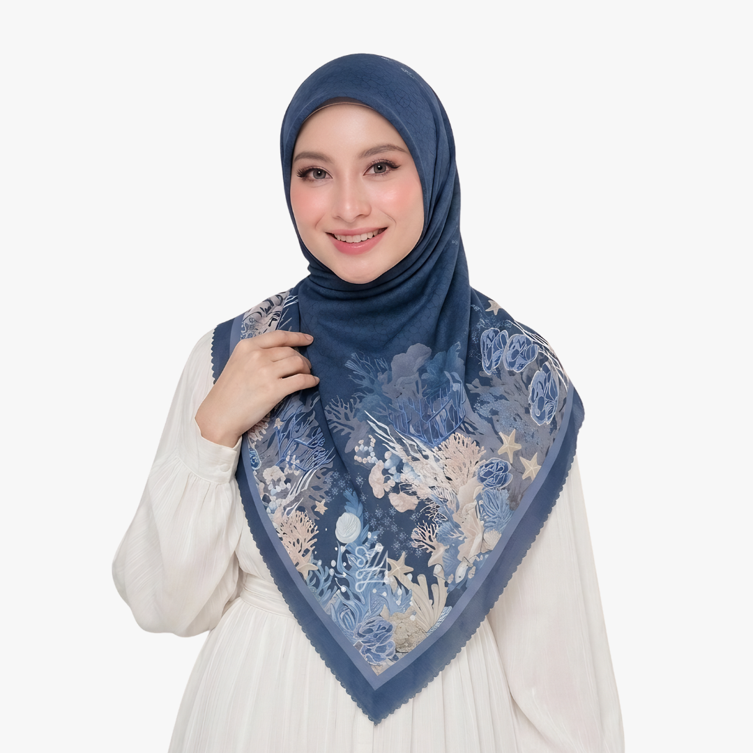 Hijab Voal Motif Premium - Seavara Series