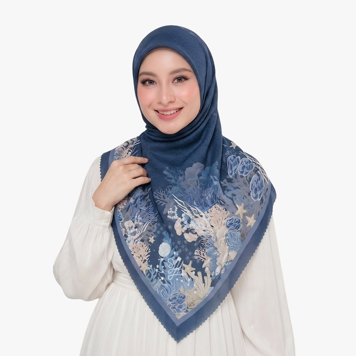Hijab Voal Motif Premium - Seavara Series