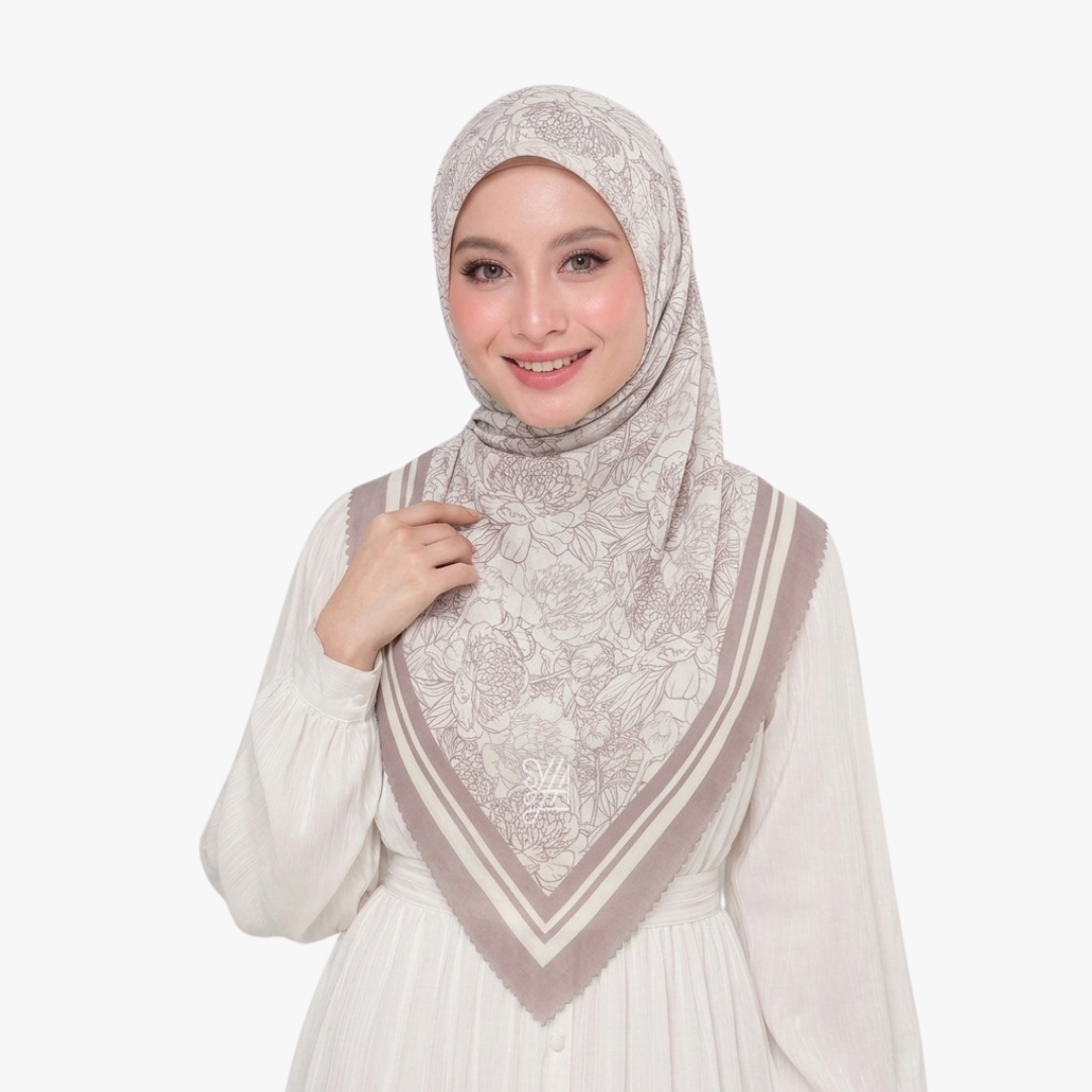 Jilbab Voal Motif Premium - Shavella Series