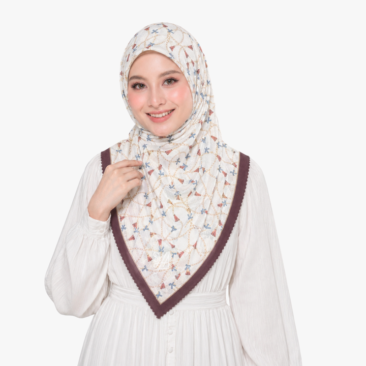 Hijab Voal Motif Premium - Seyra Series
