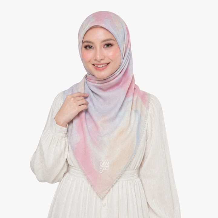 Hijab Voal Motif Premium - Marble Series