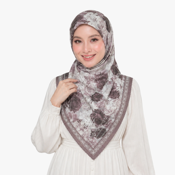 Jilbab Voal Motif Premium - Sareesa Series