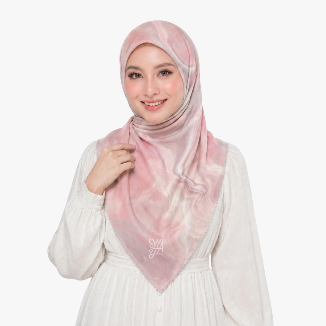 Hijab Voal Motif Premium - Marble Series
