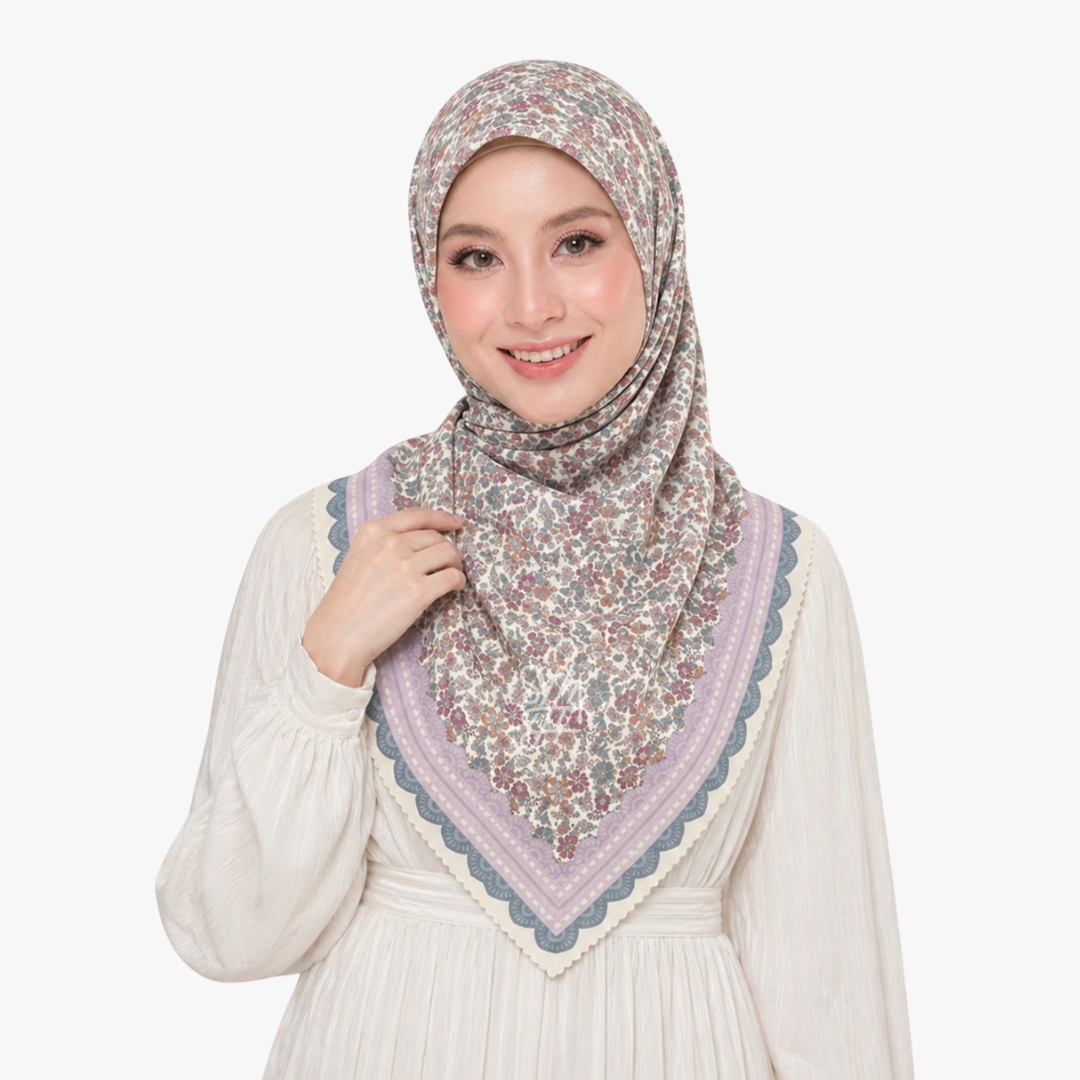 Jilbab Voal Motif Premium - Shareena Series
