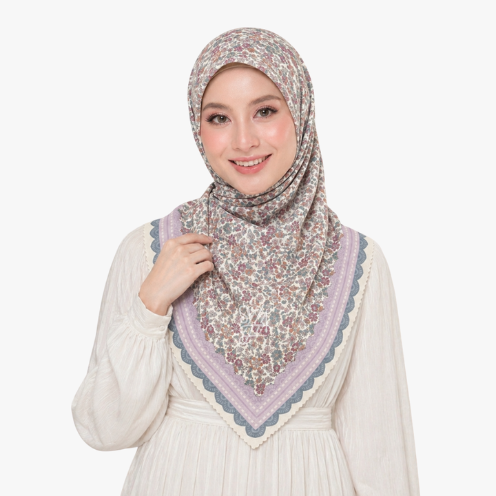 Jilbab Voal Motif Premium - Shareena Series
