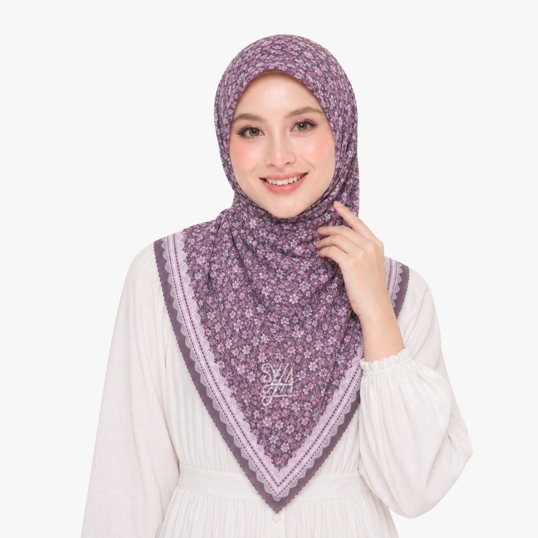 Jilbab Voal Motif Premium - Shareena Series