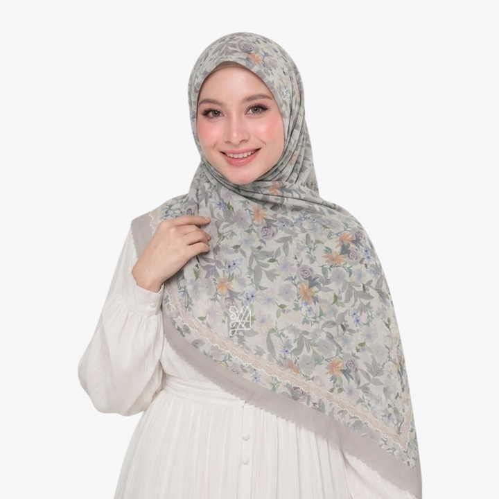 Jilbab Voal Motif Premium - Shakira Series