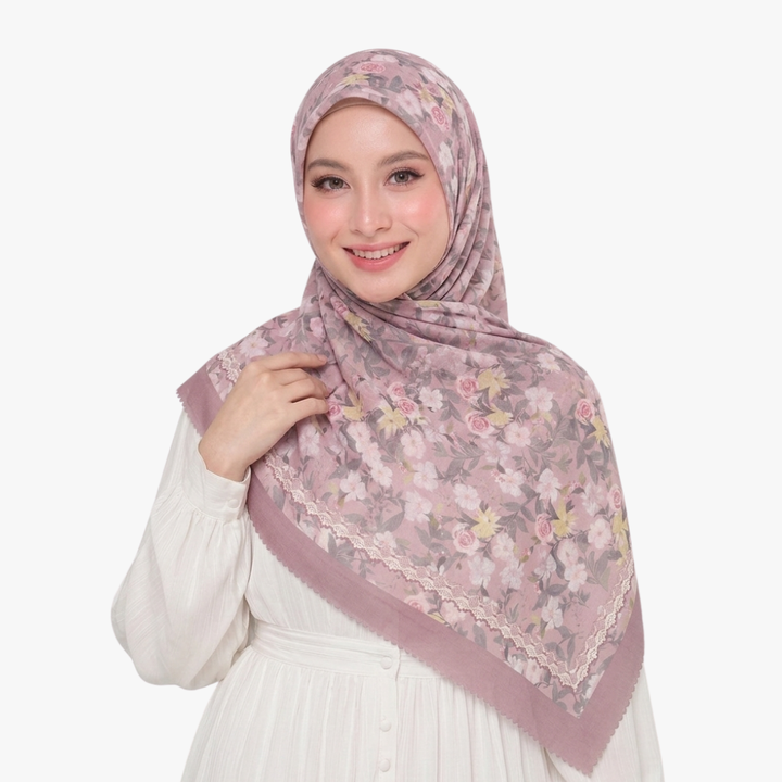 Jilbab Voal Motif Premium - Shakira Series