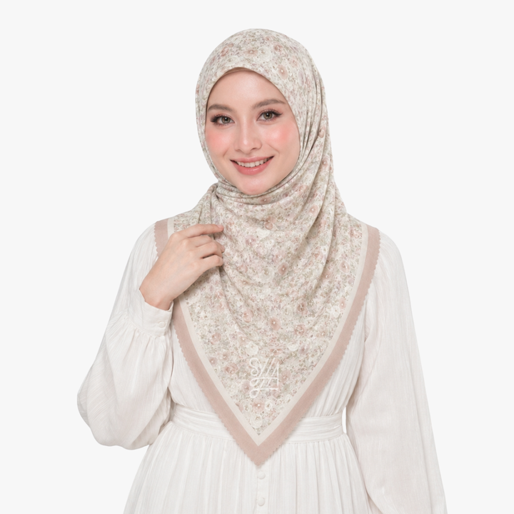 Jilbab Voal Motif Premium - Shanum Series