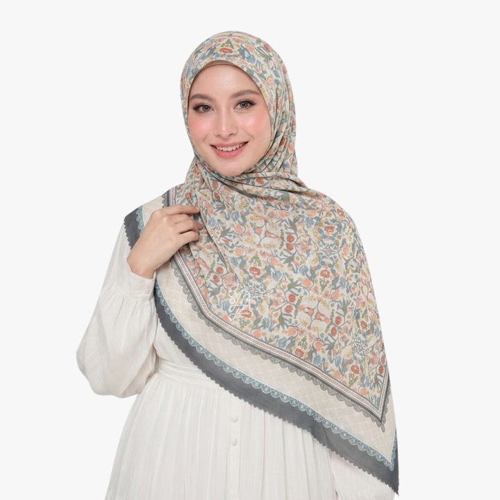 Jilbab Voal Motif Premium - Sarvara Series