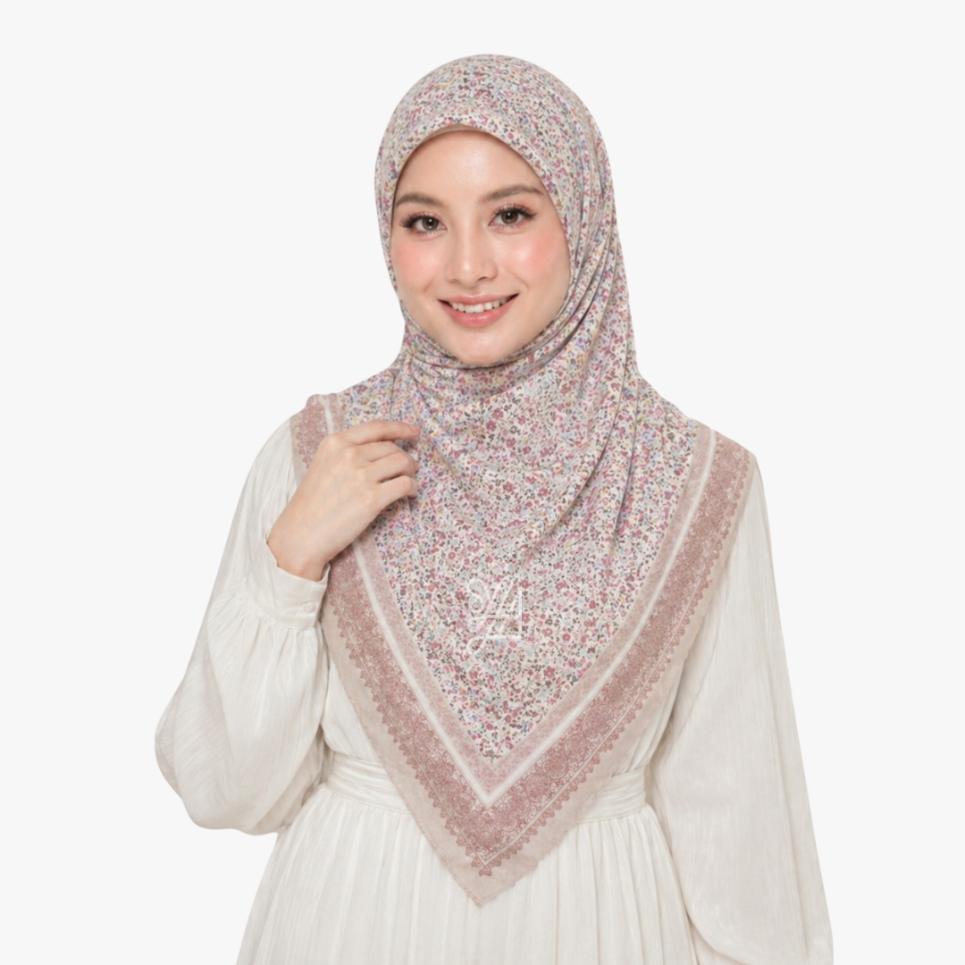 Jilbab Voal Motif Premium - Samaira Series