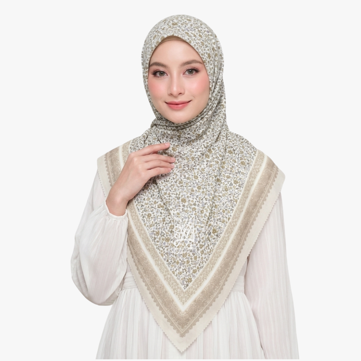 Jilbab Voal Motif Premium - Samaira Series