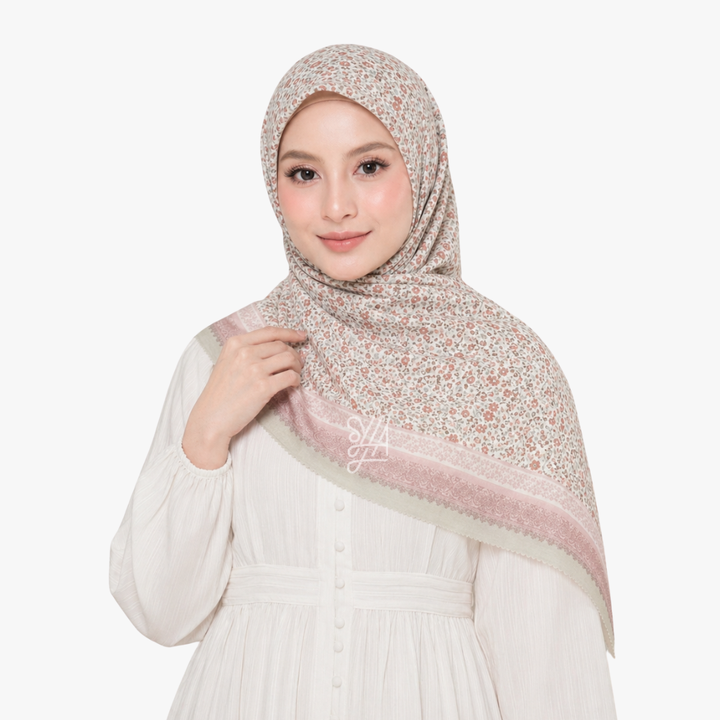 Jilbab Voal Motif Premium - Samaira Series