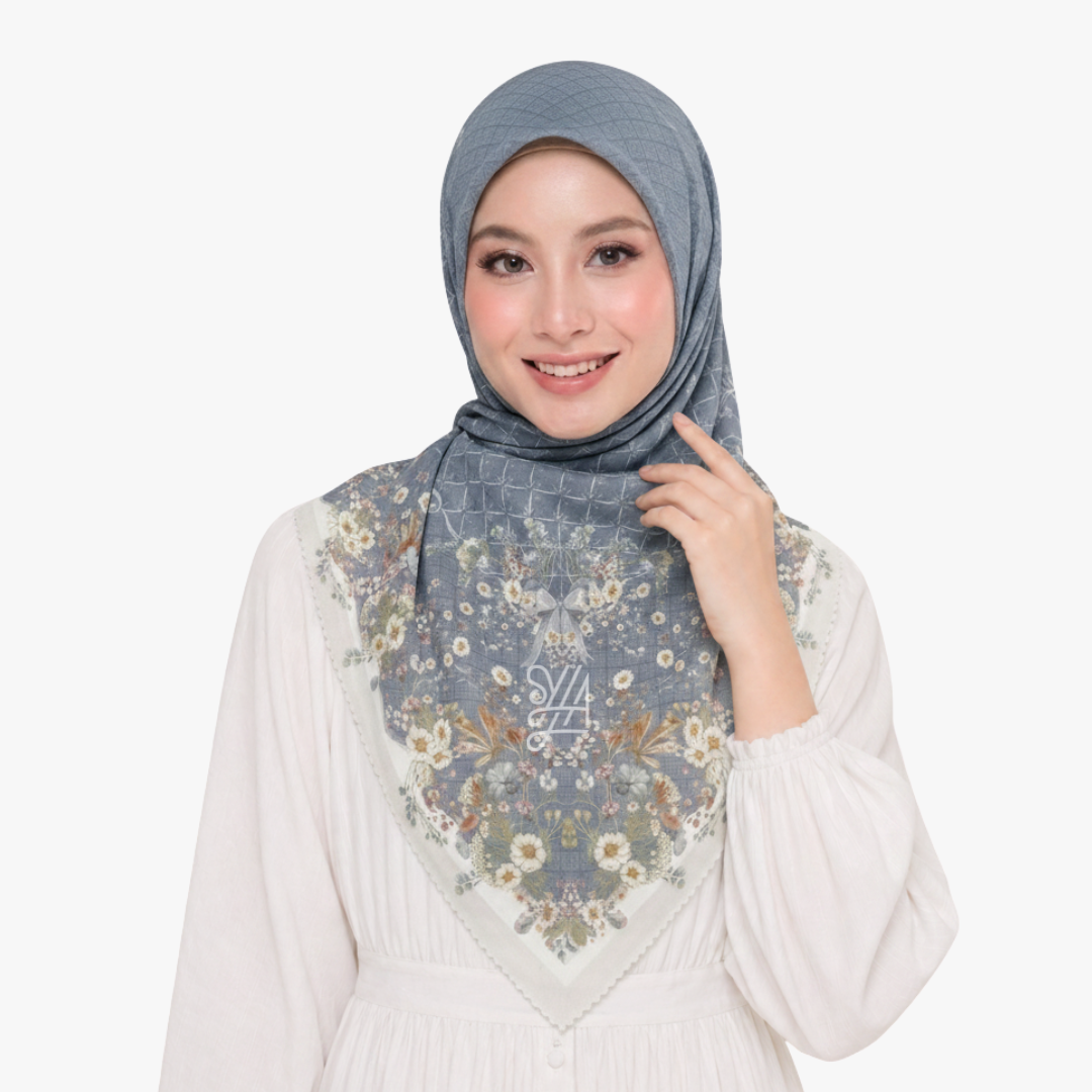 Jilbab Voal Motif Premium - Samantha Series