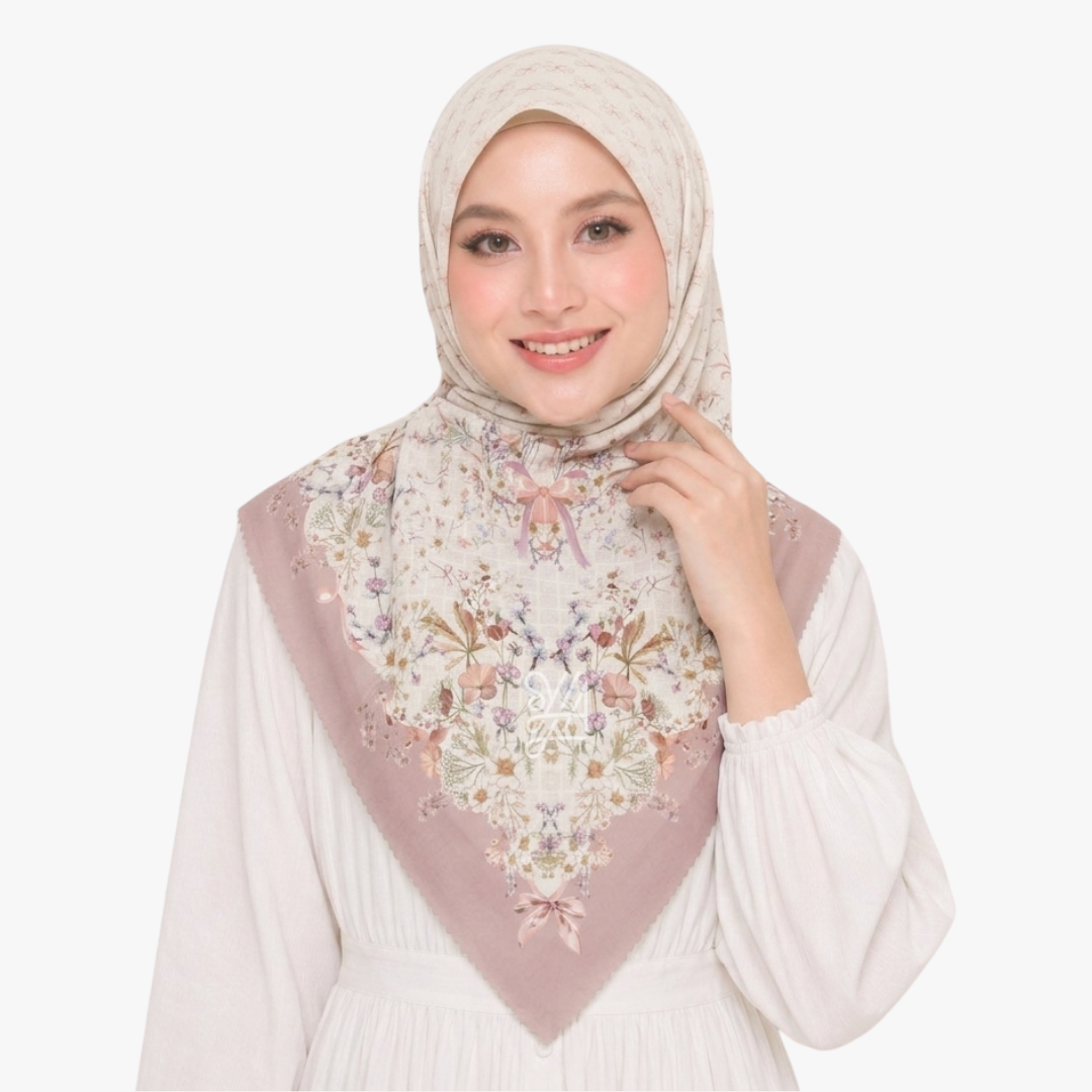 Jilbab Voal Motif Premium - Samantha Series