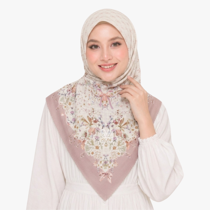 Jilbab Voal Motif Premium - Samantha Series