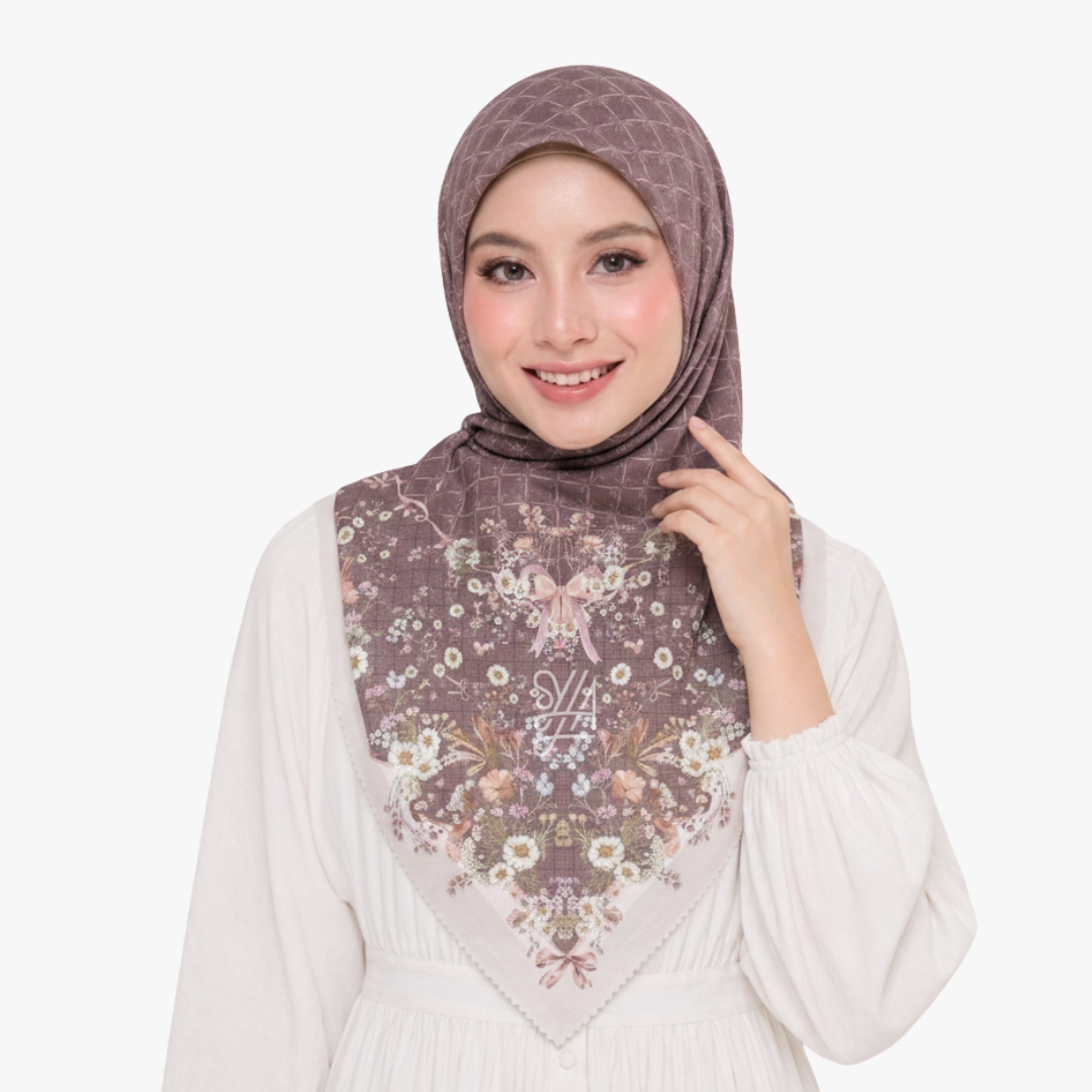 Jilbab Voal Motif Premium - Samantha Series