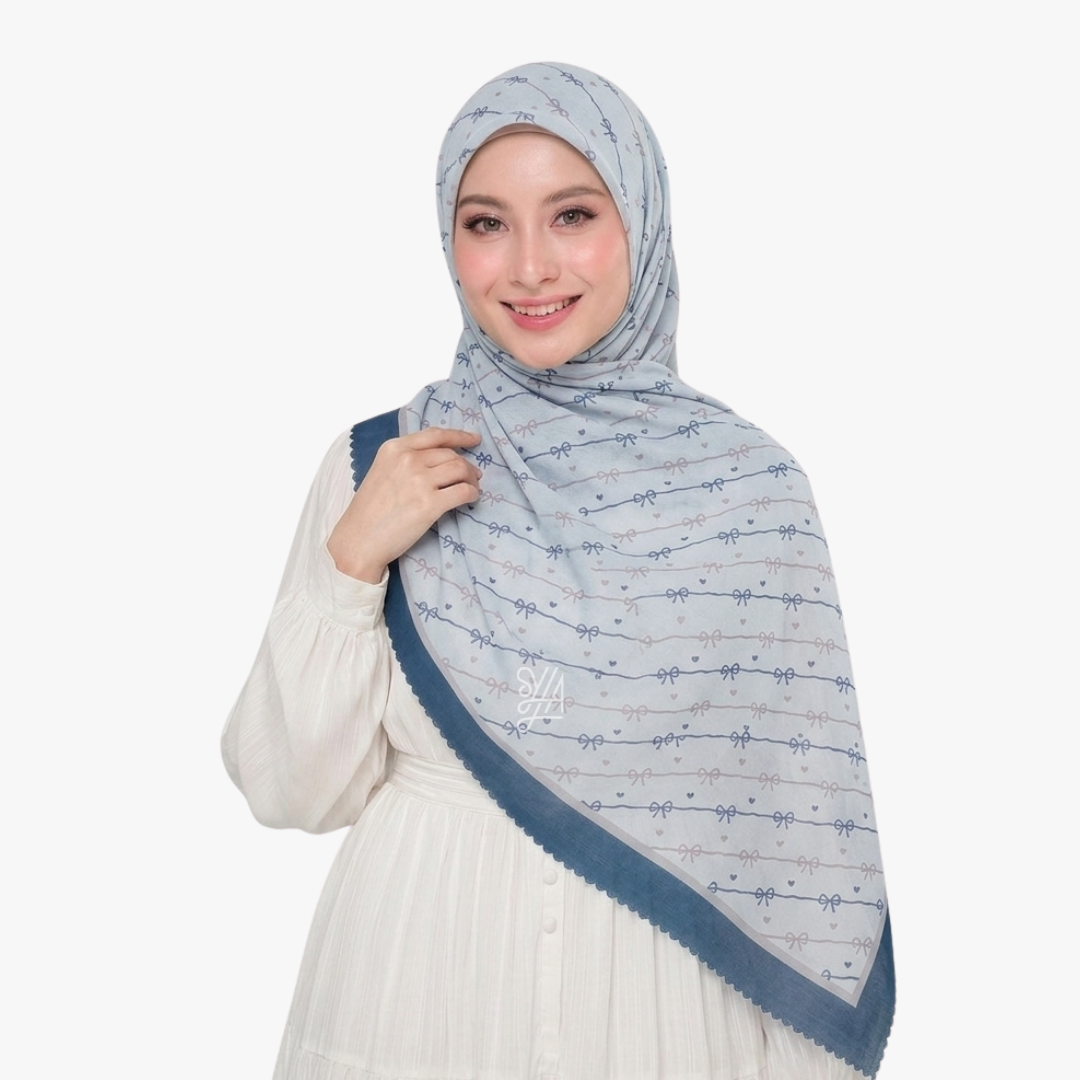 Jilbab Voal Motif Premium - Sabella Series
