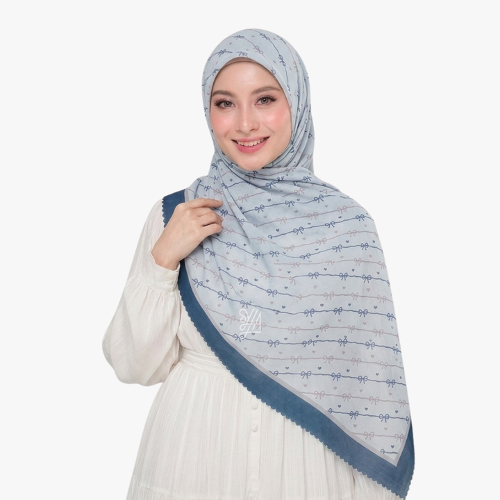 Jilbab Voal Motif Premium - Sabella Series