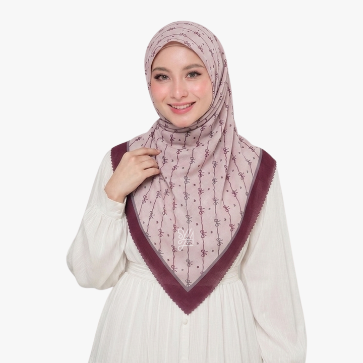 Jilbab Voal Motif Premium - Sabella Series