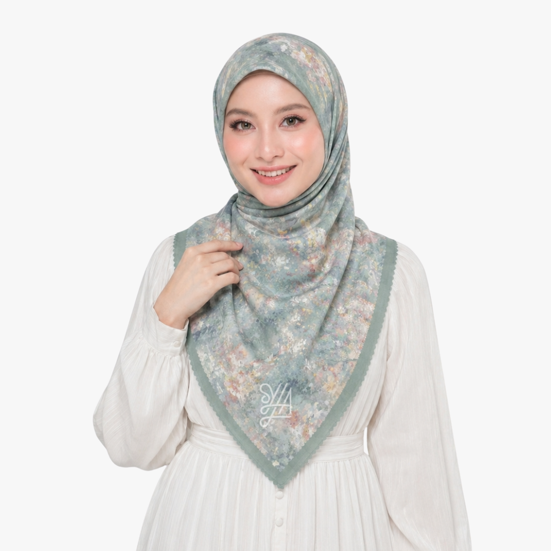 Jilbab Voal Motif Premium - Shazfa Series