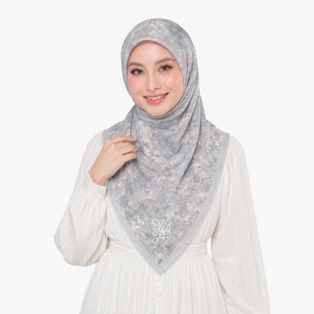 Jilbab Voal Motif Premium - Shazfa Series